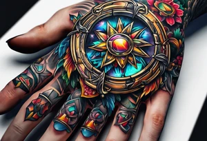 Cyber hand tattoo idea