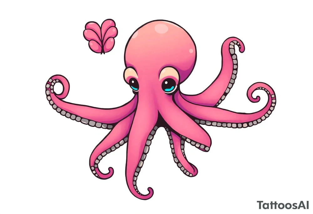 cute cartoon cocktopus , tattoo idea