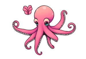 cute cartoon cocktopus , tattoo idea