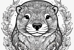 Traditional 
Otter tattoo idea