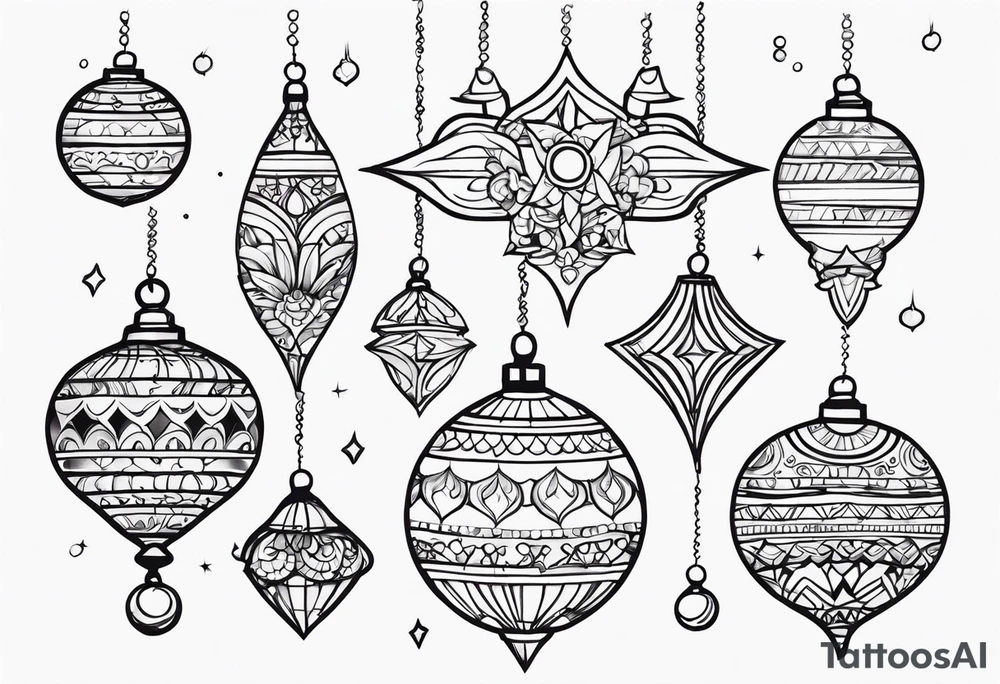 Sparkling Ornaments tattoo idea