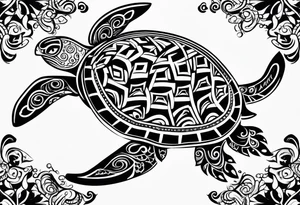 Tribal turtle tattoo idea
