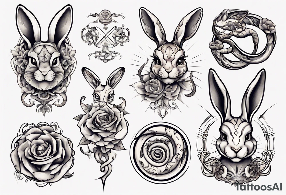 Schlange und Hase tattoo idea