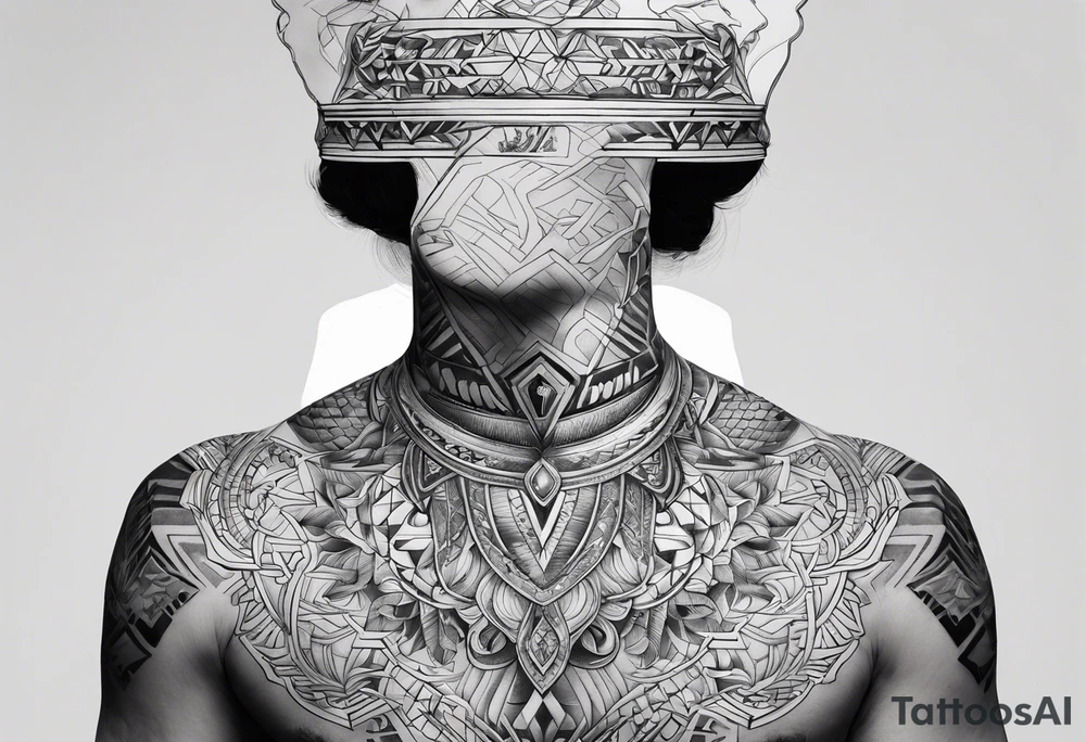 Full neck ice tattoo tattoo idea