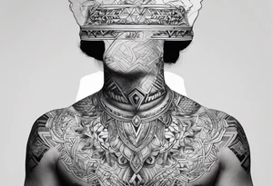Full neck ice tattoo tattoo idea
