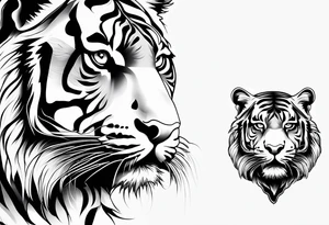 Tiger head tattoo idea