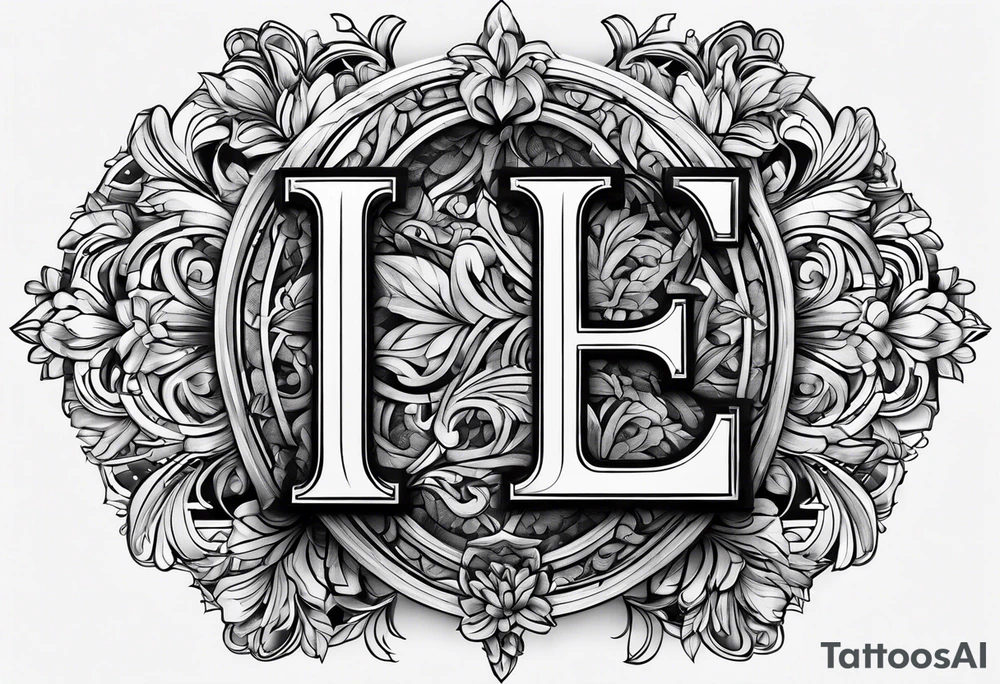 Two letters L tattoo idea