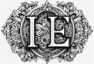 Two letters L tattoo idea