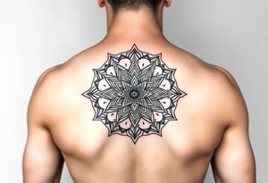 intricate mandala with sacred geometry and cosmic elements tattoo idea