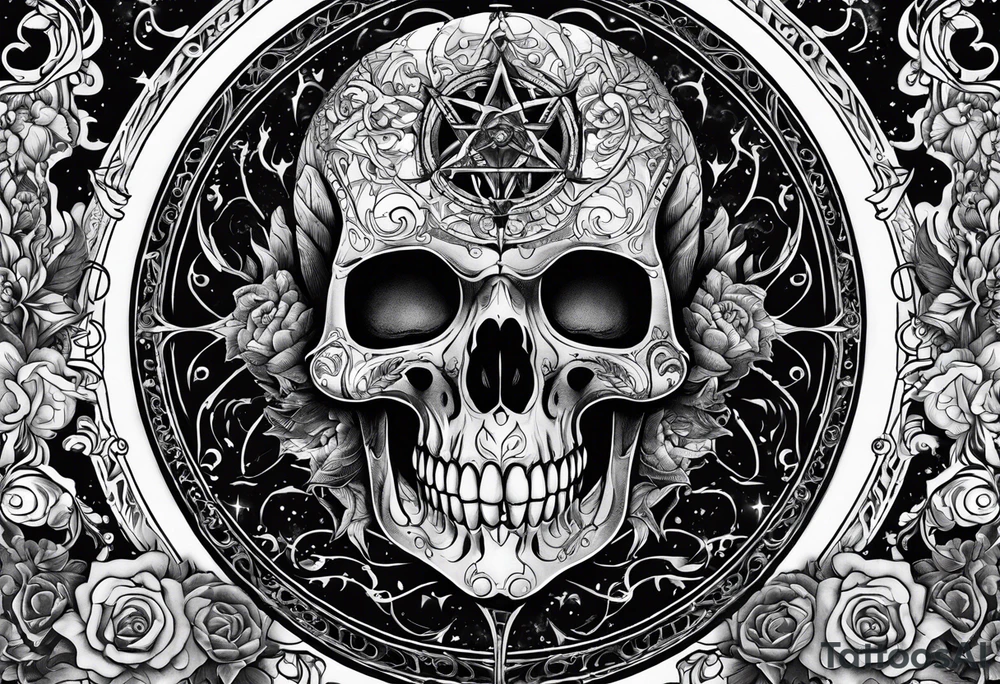 death and beauty, Eldridge horror, astrology tattoo idea