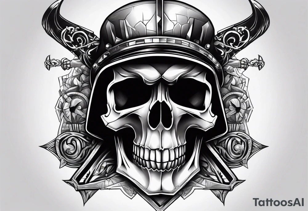 Chopper skull tattoo idea