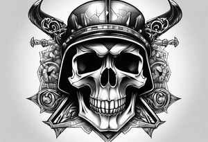 Chopper skull tattoo idea