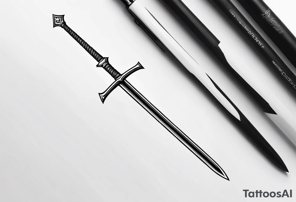 sword that transitions into the cross tattoo idea