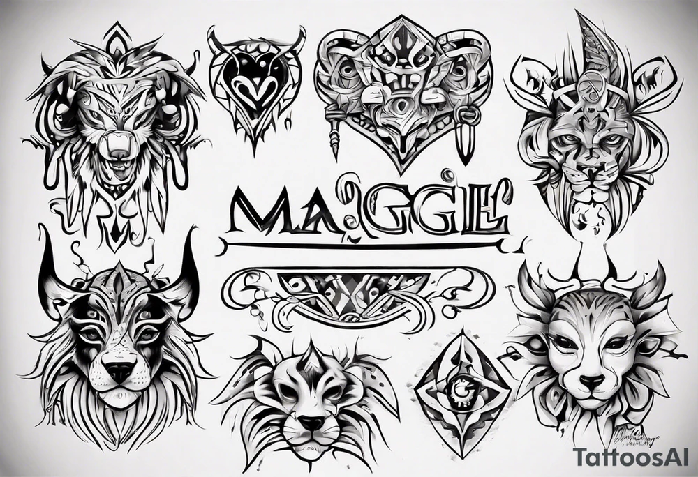 My children's names Maggie and Lucas tattoo idea