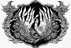 Scary hand tattoo idea