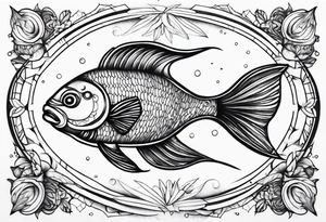 Pisces zodiac sign tattoo idea