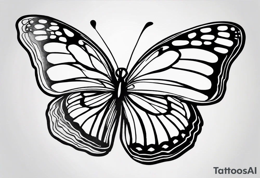 butterfly’s flying up my arm with some clouds and maybe some roman numerals tattoo idea