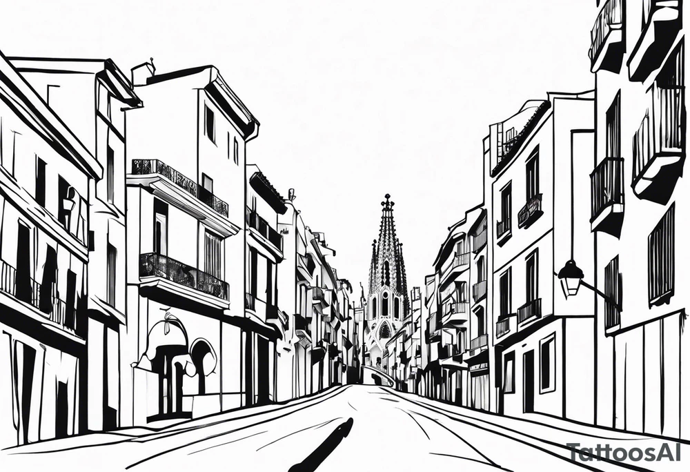 City of Barcelona and Barcelona culture tattoo idea