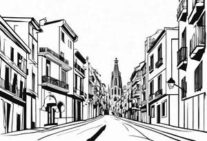 City of Barcelona and Barcelona culture tattoo idea