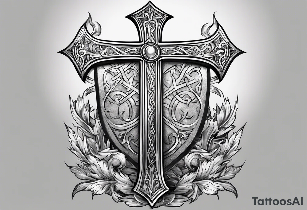 The symbol of Matthias a open Bible and a battle Axe tattoo idea