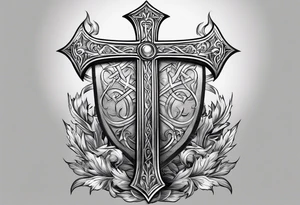 The symbol of Matthias a open Bible and a battle Axe tattoo idea