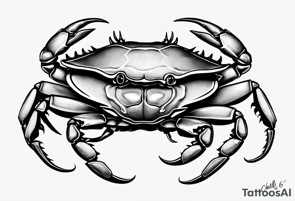 Crab con  69 nelle chele tattoo idea