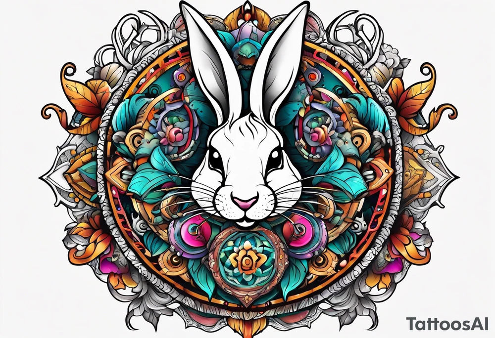 wonderland  dead 
rabbit mandalas tattoo idea