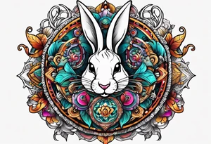 wonderland  dead 
rabbit mandalas tattoo idea