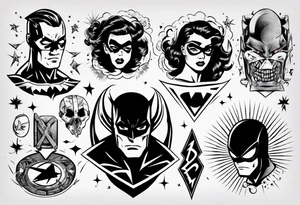 Young superhero tattoo idea