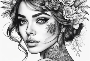 Fine line, earthy elements tattoo idea