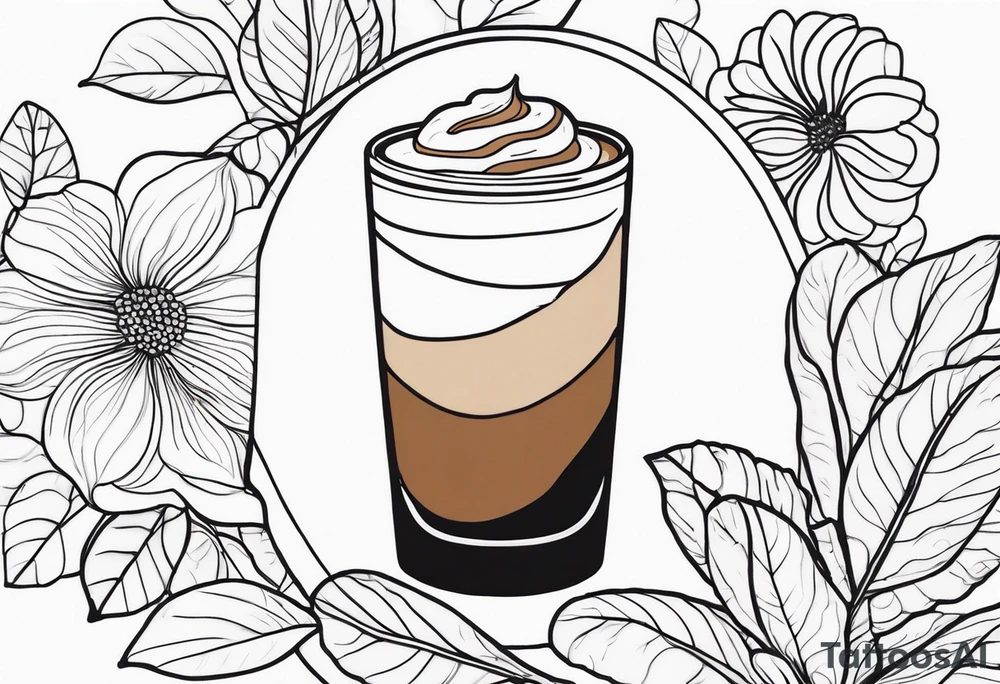 cortado with chestnut tattoo idea