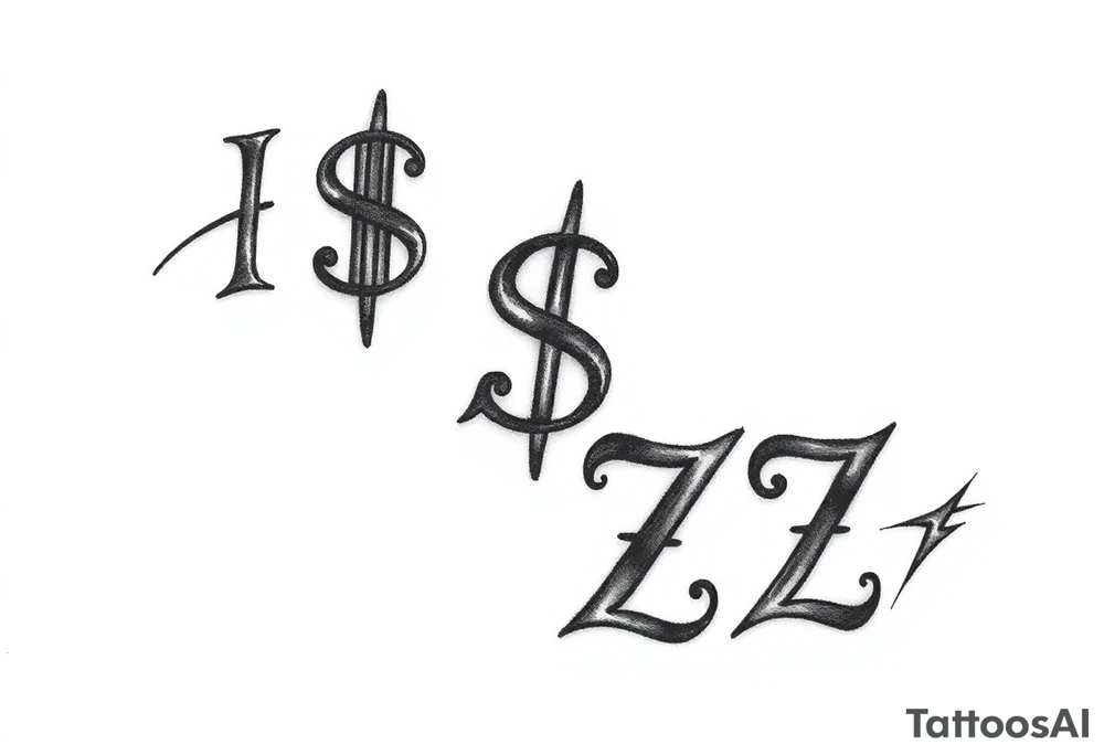It'll be a large tattoo cross my stomach kind of arched like the old white trash tattoos you'd see like in the 90s. The word it's going to be I S $ U ə Z the second s is going to be money signed backwards the E is going to be backwards and kind of tilted more like like the Internet Explorer e or maybe it's Intel or something like that tattoo idea
