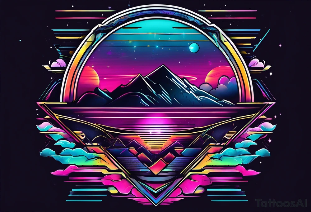 Synthwave tattoo idea