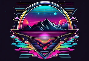 Synthwave tattoo idea