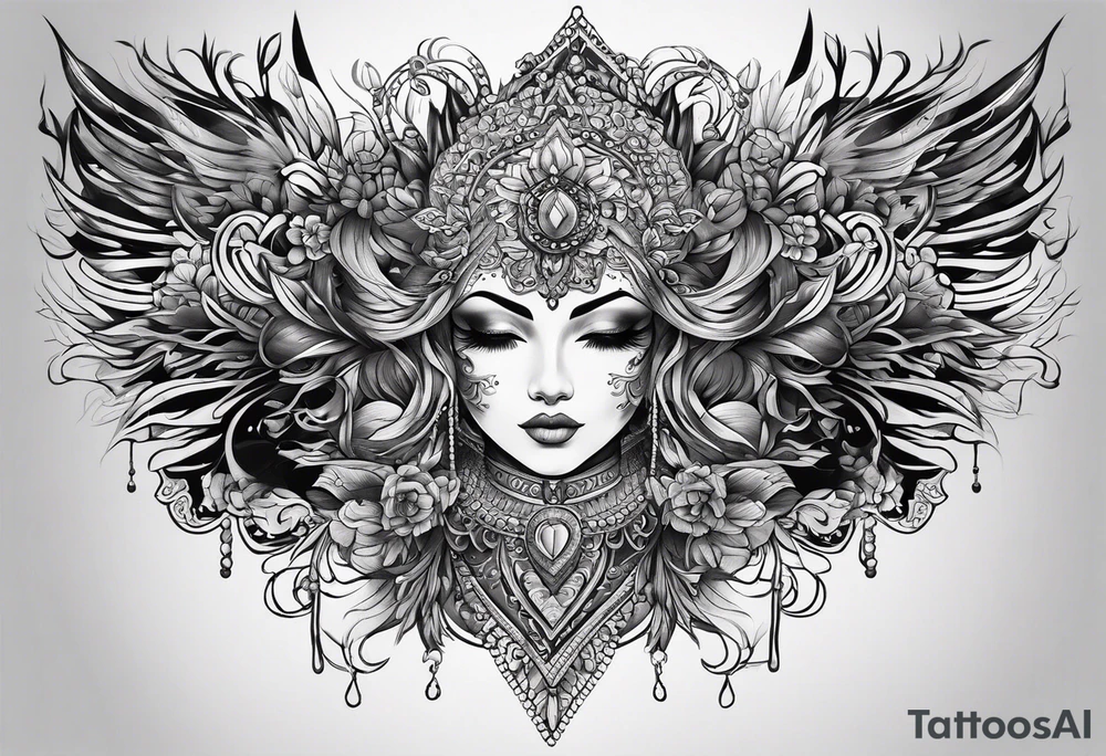 back tattoo covering the whole back drawing tattoo idea