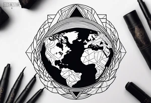 Strong hands holding the earth 🌎 tattoo idea