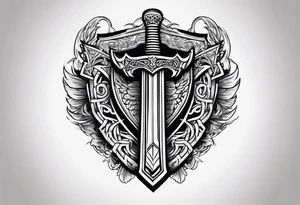 Valhalla 
Sword shield chain tattoo idea
