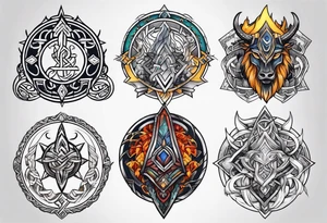 Norse god symbols tattoo idea