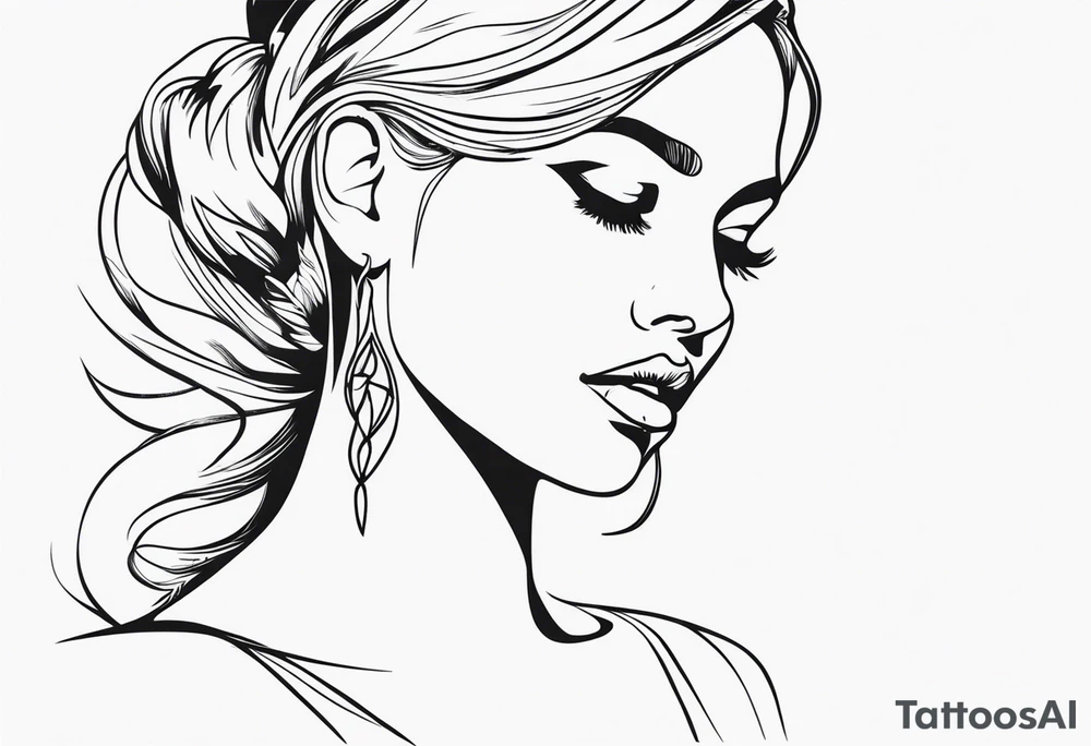 Sexy woman tattoo idea