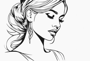 Sexy woman tattoo idea