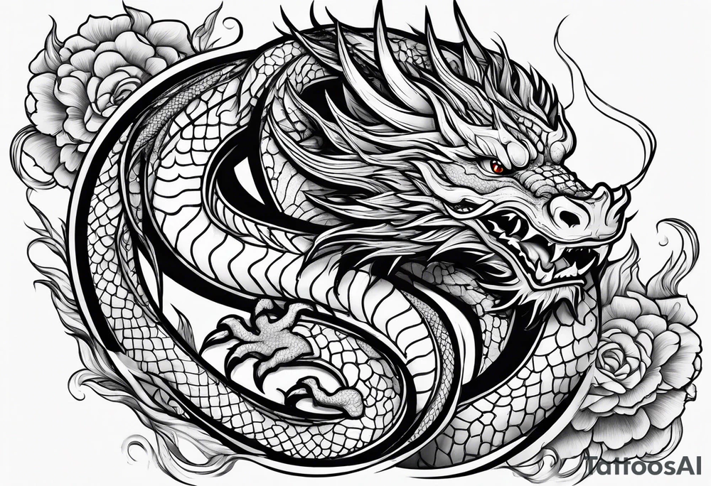Dragon majestueux tattoo idea