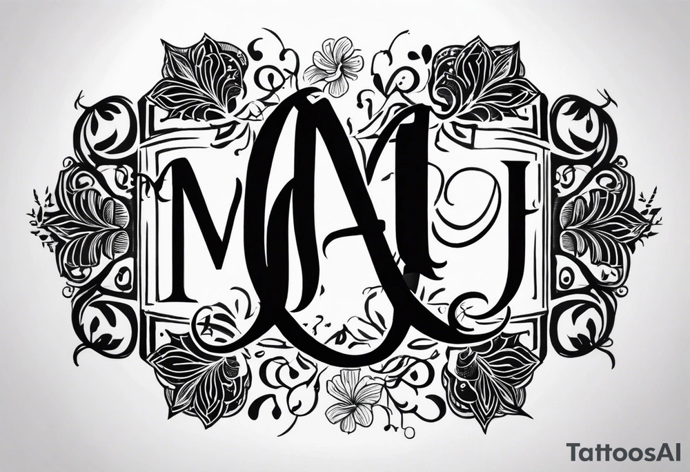 Paring salawaku tattoo combined With Initials MLJ tattoo idea