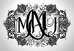 Paring salawaku tattoo combined With Initials MLJ tattoo idea