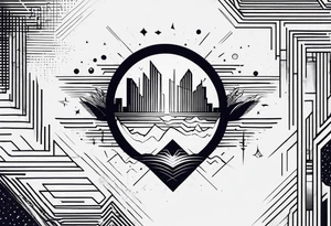 geometric soundwave tattoo tattoo idea