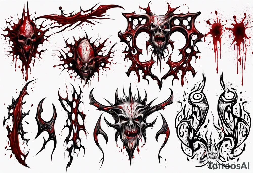 Blood
Texture
Tendrils 
Holes
Sharp
Horror
Visceral
Edges tattoo idea