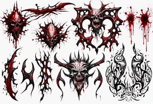 Blood
Texture
Tendrils 
Holes
Sharp
Horror
Visceral
Edges tattoo idea