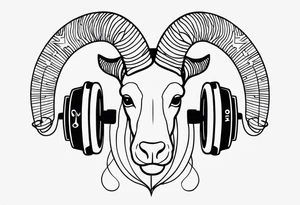MUSIC LIFE FAMILY ARIES tattoo idea