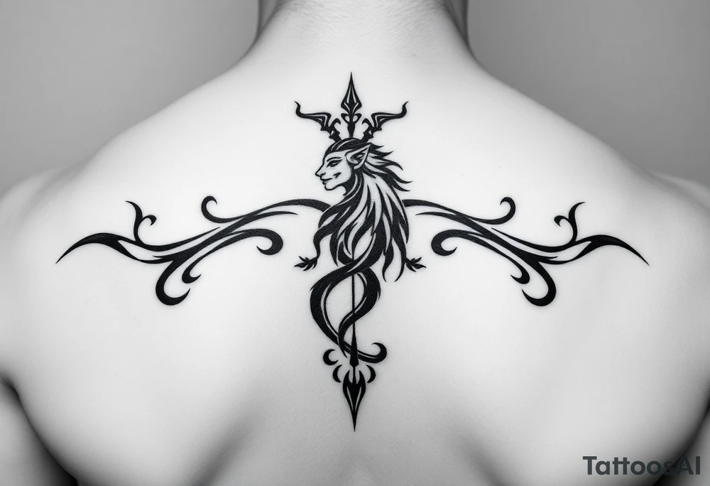 Aquarius tribal tattoo idea