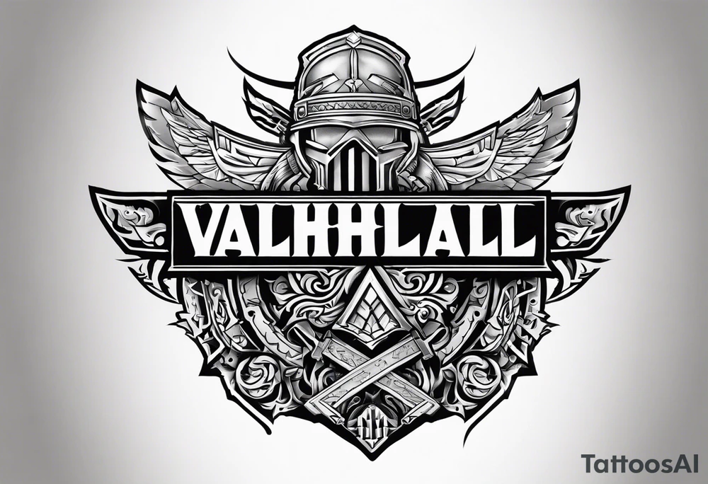 Valhalla soldier tattoo idea