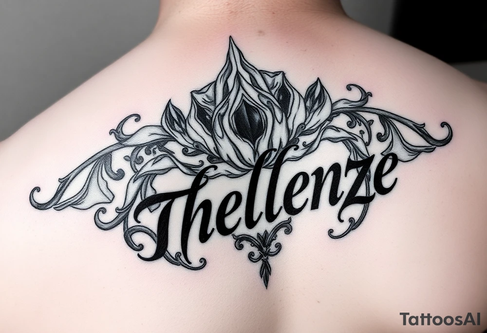 Combine the names rosela dashi and thellenze for a tattoo tattoo idea